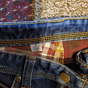 Women's cathartic flannel lined jeans size 6. 30 inch waiste